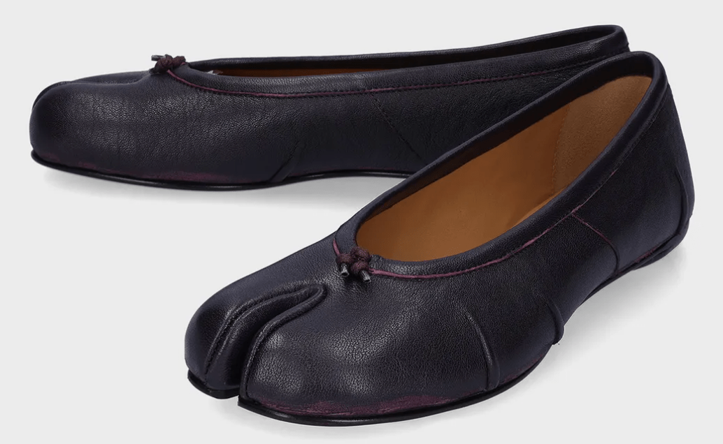 Maison Margiela New Tabi Ballerina Flats - Aubergine 
