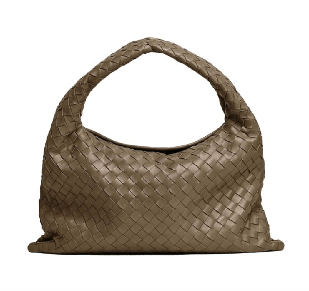 Bottega Veneta Hop Small Tote Bag - Khaki