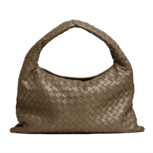 Bottega Veneta Hop Small Tote Bag - Khaki
