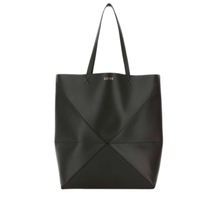 XL PUZZLE FOLD TOTE IN SHINY CALFSKIN