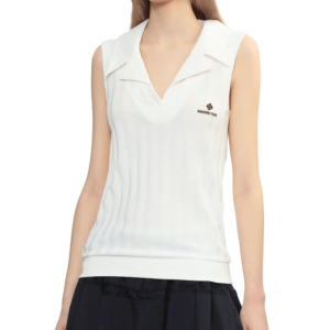 SHUSHU/TONG Logo Stripe Knit Sleeveless Top