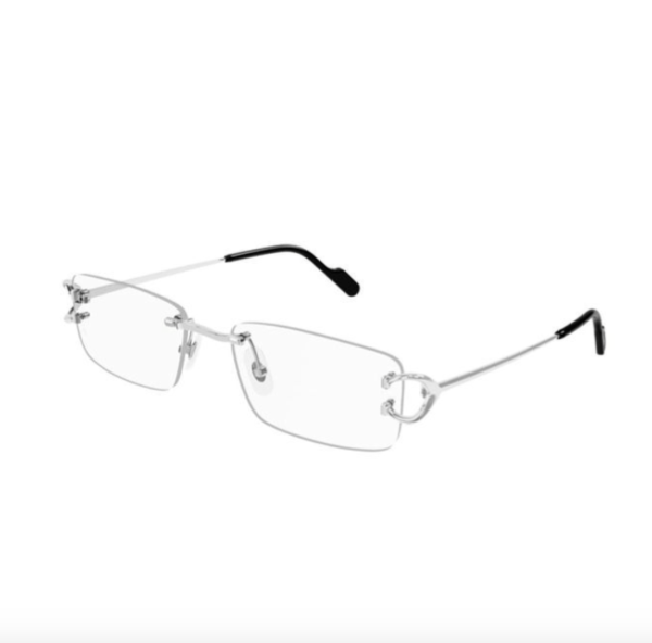 Cartier Square Frame Silver Glasses
