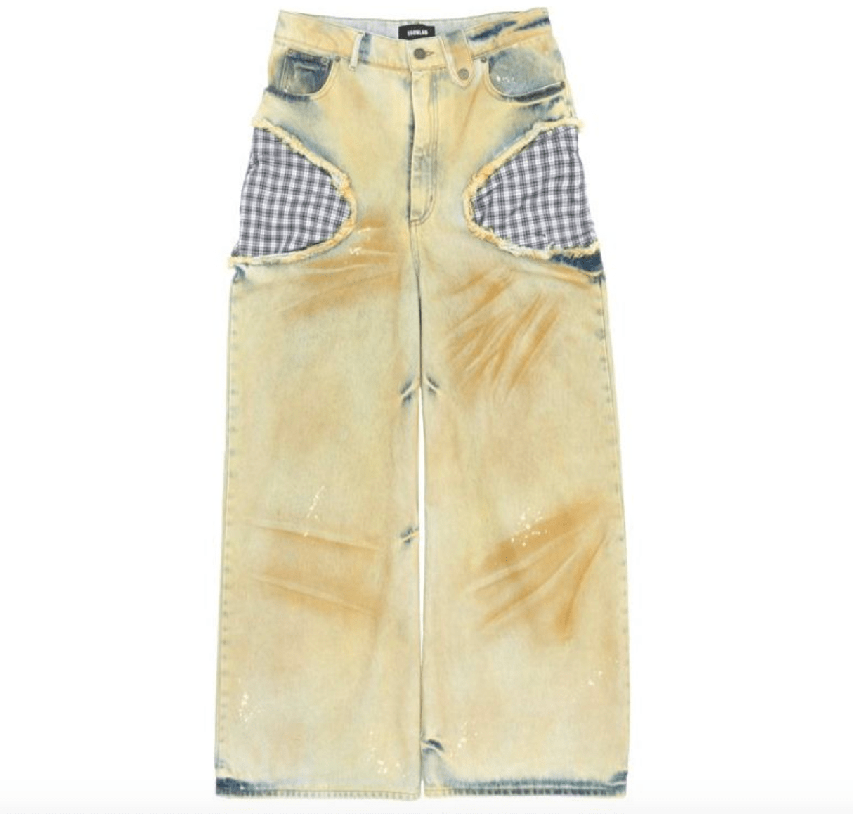 Egonlab Logo Patch Distressed Denim Pants