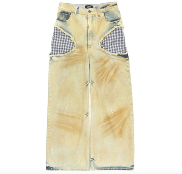 Egonlab Logo Patch Distressed Denim Pants