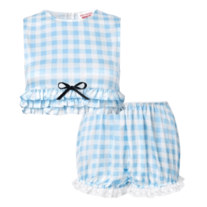 (W) Haus Nowhere x Shushu/Tong Pajama Two Piece Sleeveless Blue Check