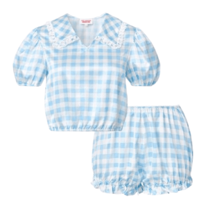 (W) Haus Nowhere x Shushu/Tong Pajama Two Piece Blue Check