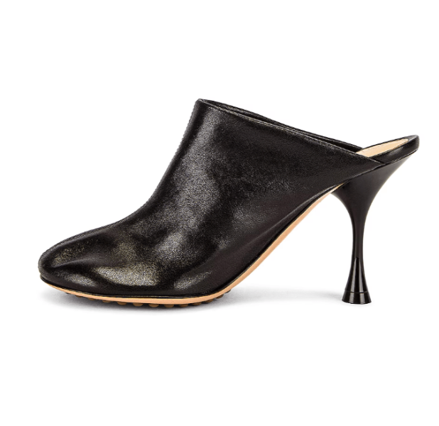(W) Bottega Veneta Leather Sandal Black