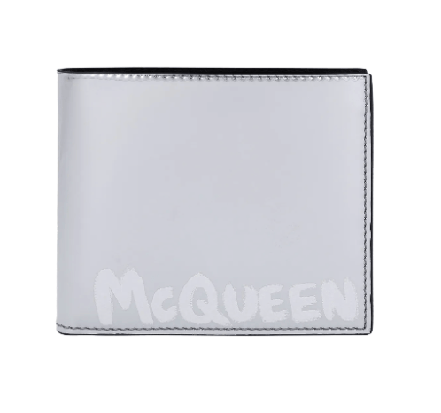 Alexander McQueen Graffiti Billfold Wallet - Silver 