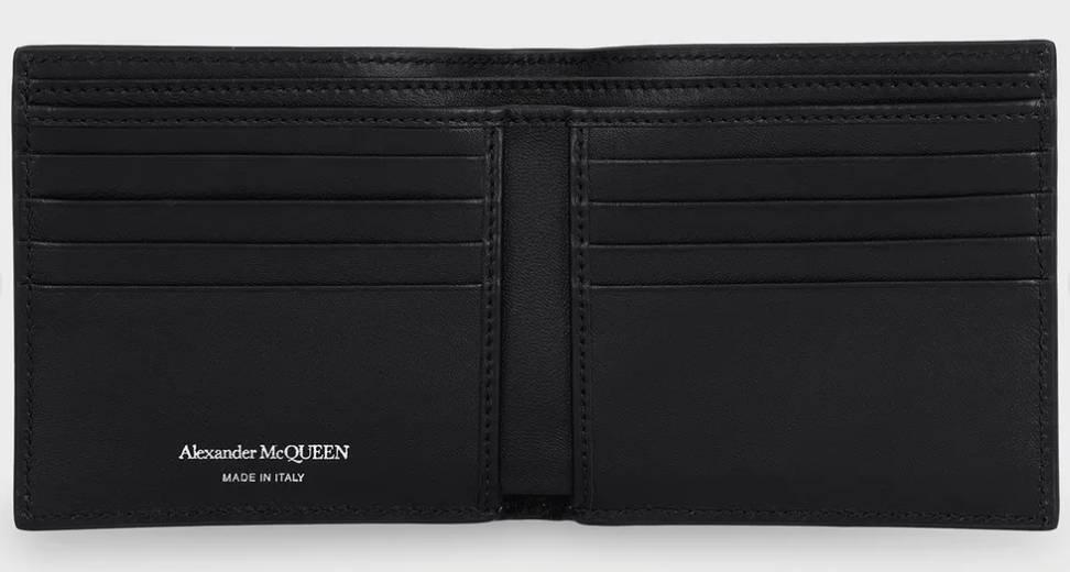 Alexander McQueen Graffiti Billfold Wallet - Silver 