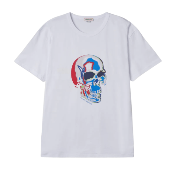 Alexander McQueen Solarized Skull T-Shirt - White