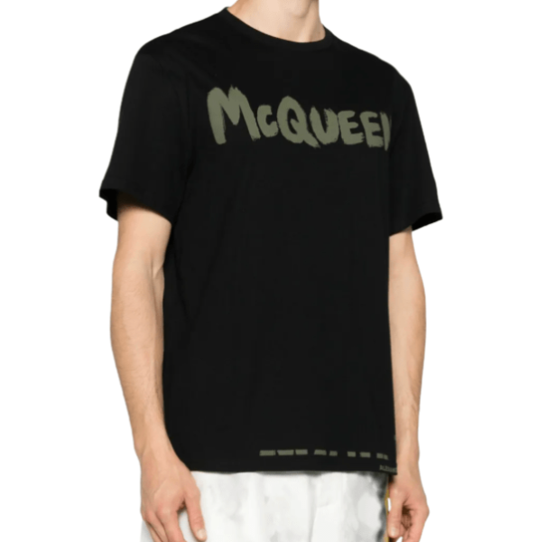 Alexander McQueen Graffiti McQueen T-Shirt - Black/Khaki