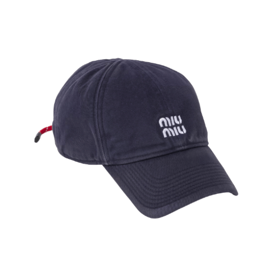 (W) Miu Miu Denim Baseball Cap Blue Red