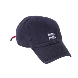 (W) Miu Miu Denim Baseball Cap Blue Red