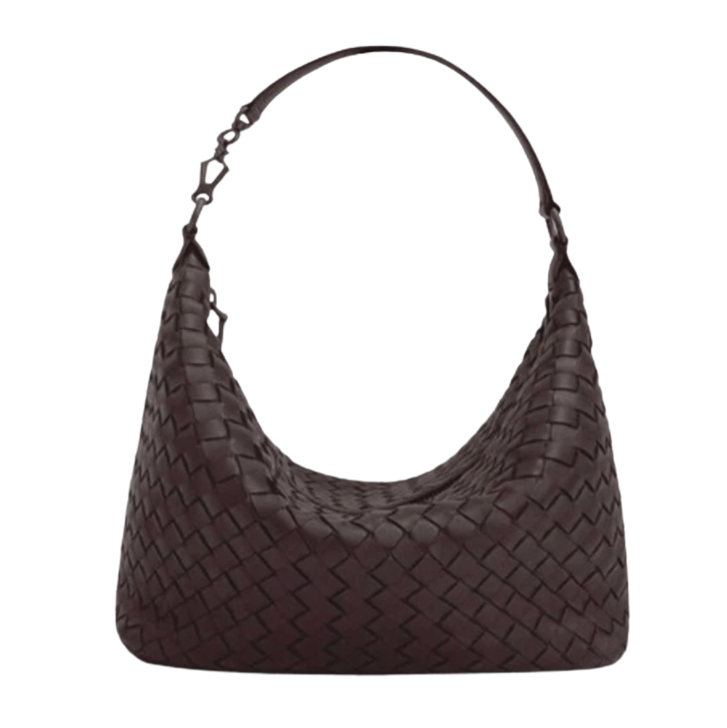 Bottega Veneta Intrecciato Shoulder Bag Brown