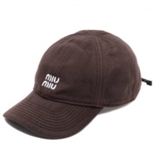Miu Miu Amaranth/forest Green Denim Baseball Cap