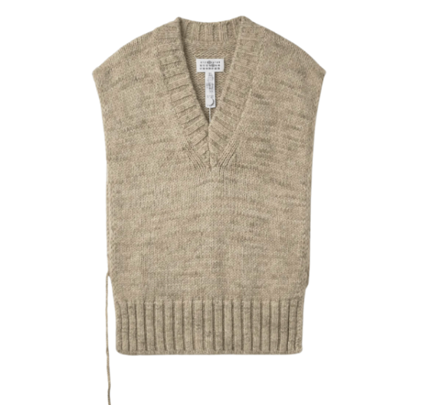 Knit Vest – Beige 