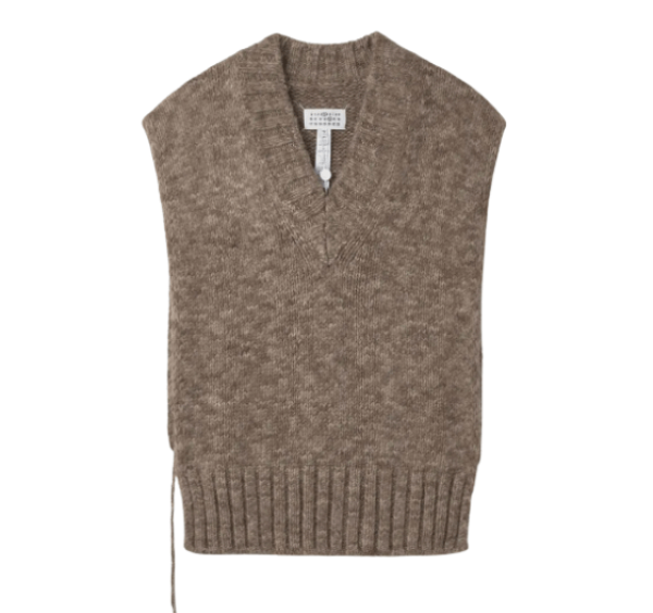 Knit Vest – Brown 