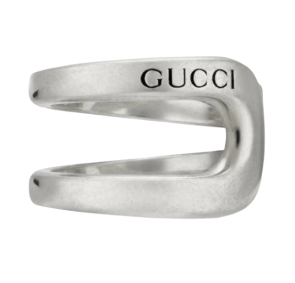 Gucci Wrapped Horsebit Ring 925 Sterling Silver