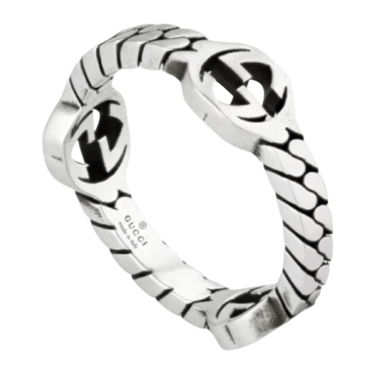 Gucci Interlocking G Ring Silver