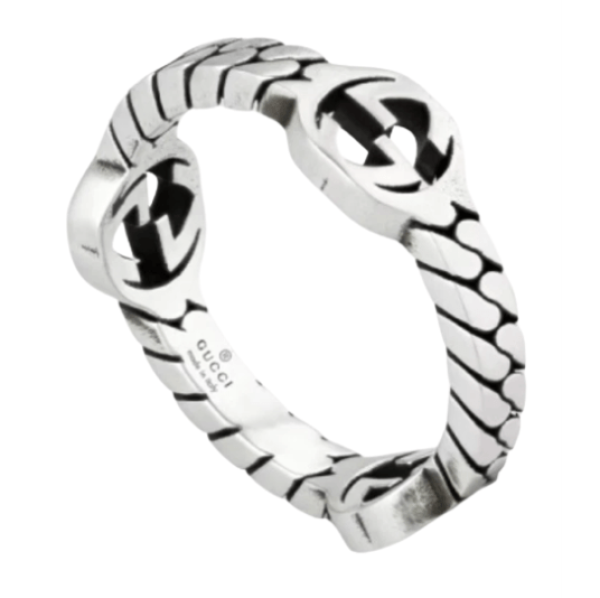 Gucci Interlocking G Ring Silver