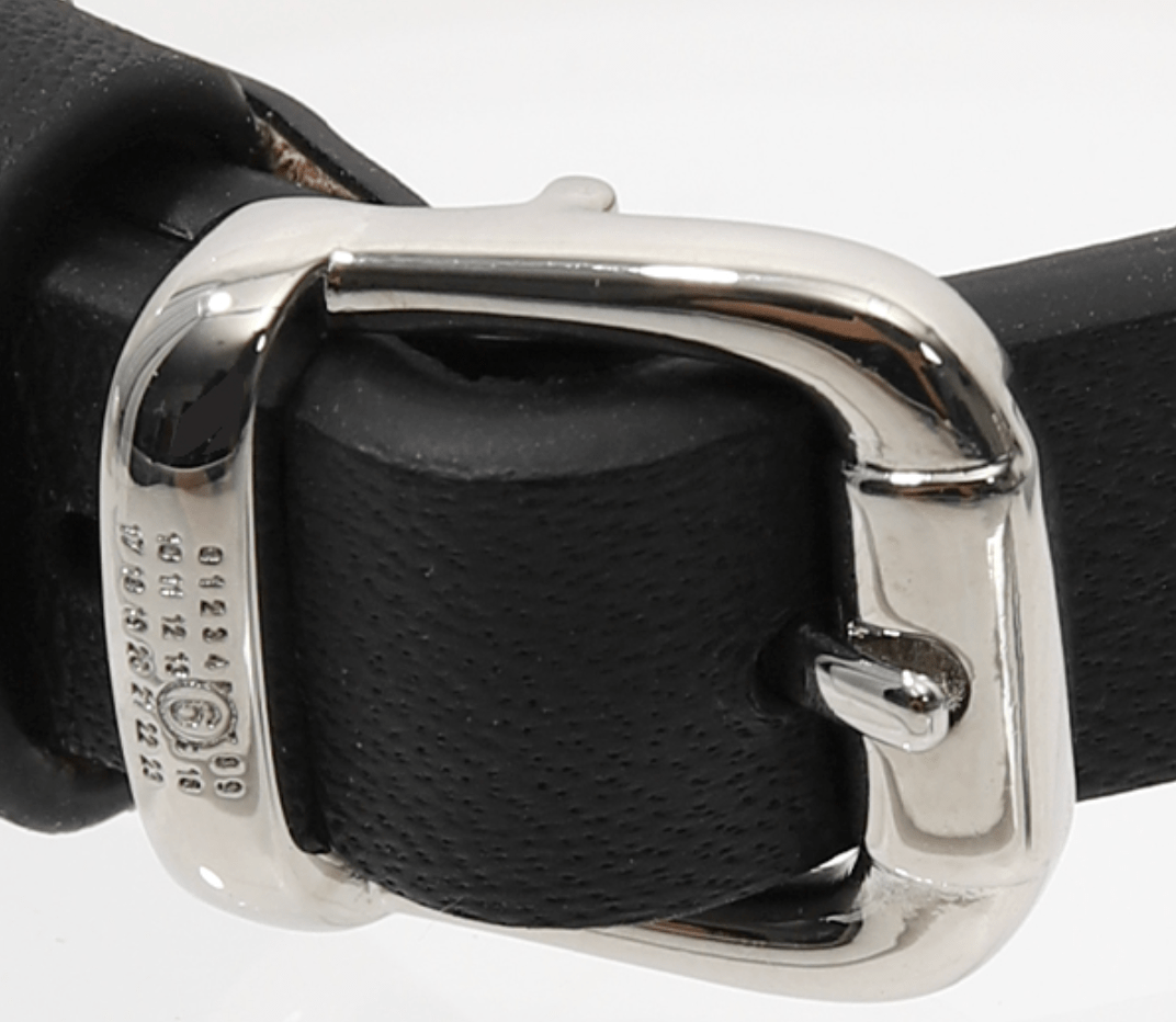 MM6 Leather Bracelet in Black 