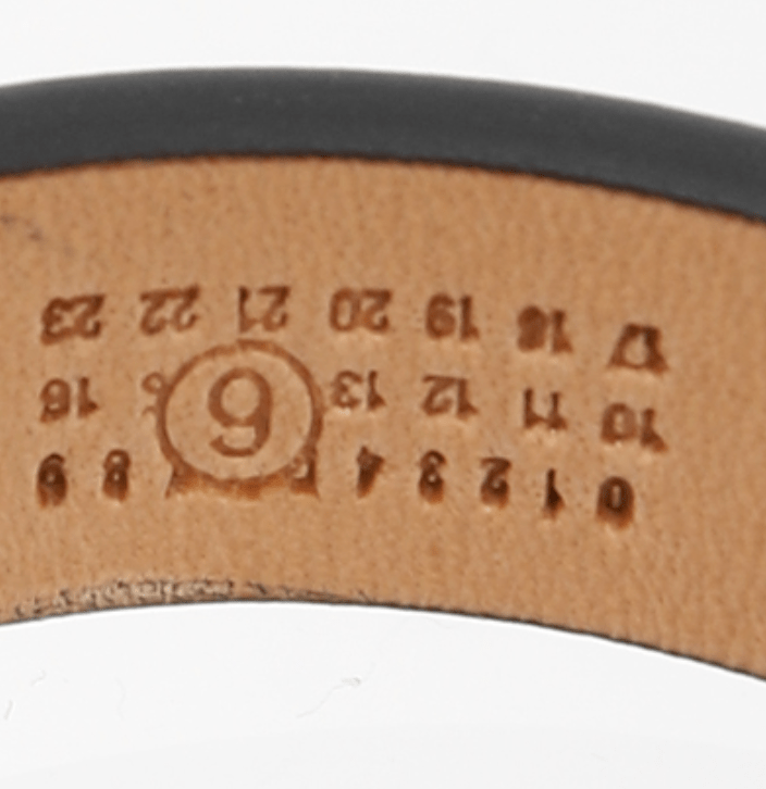 MM6 Leather Bracelet in Black 
