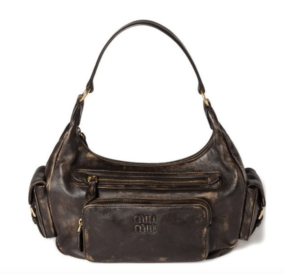 Miu Miu Brown Pocket Shoulder Bag