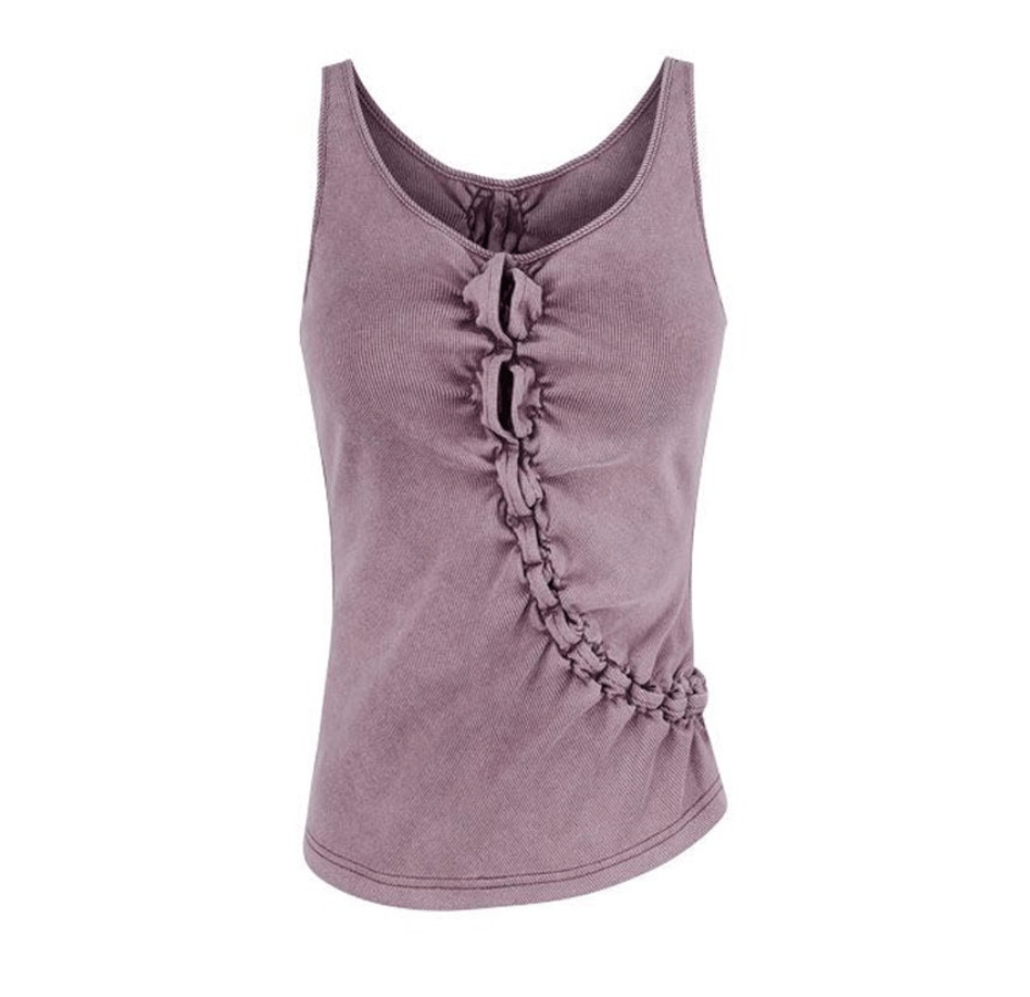 PONDER.ER Hydro Gathering Detail Sleeveless Top