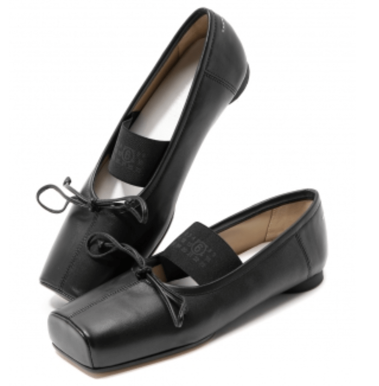 MM6 Maison Margiela Black Flat Shoes