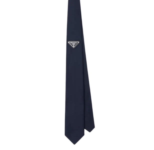 Prada Re-Nylon Gabardine Tie Blue