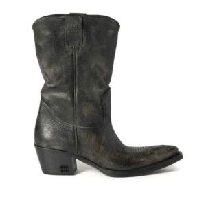 MIU MIU Logo Western Leather Boots