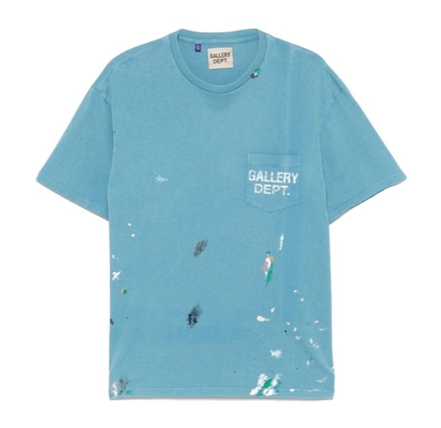 GALLERY DEPT. Logo Paint Splatter Cotton Short-Sleeve T-Shirt