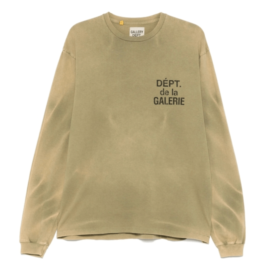 GALLERY DEPT. Logo Printing Washed Cotton Long-Sleeve