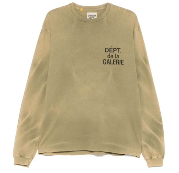 GALLERY DEPT. Logo Printing Washed Cotton Long-Sleeve