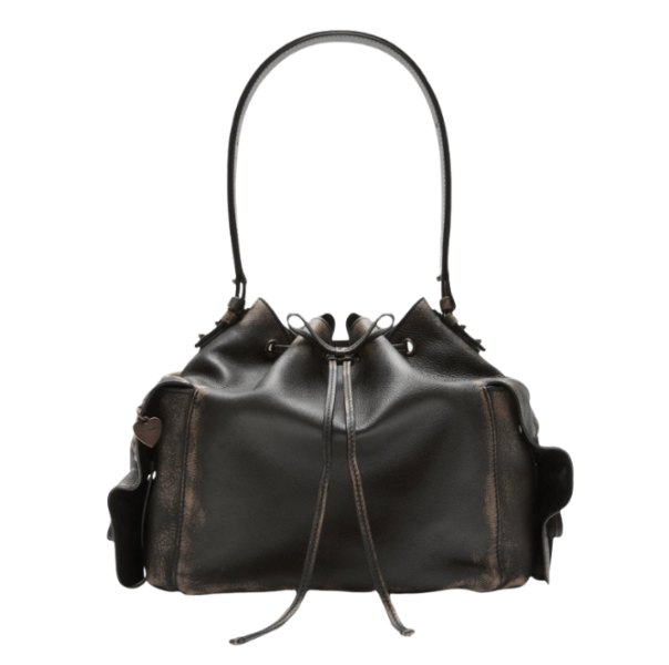 Acne Studios Multipocket Bucket Bag Dark Brown Beige