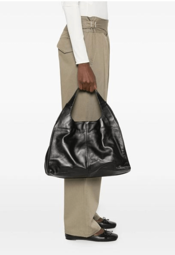 Gimaguas Black Leather Tote Bag