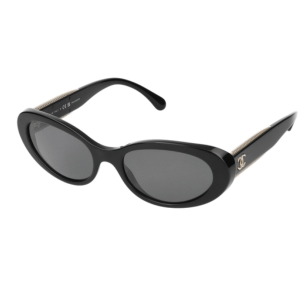 CHANEL EYEWEAR CH5515 Logo Temple Oval Sunglasses