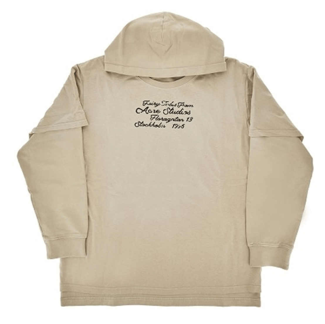 Acne Studios Logo Detail Layered Hoodie Sweatshirt