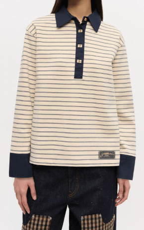 STRIPED COTTON POLO