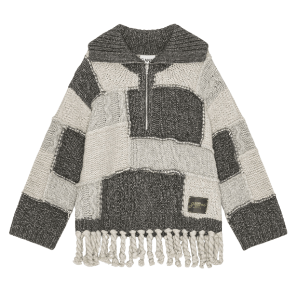 PATCHWORK FRINGE JUMPER