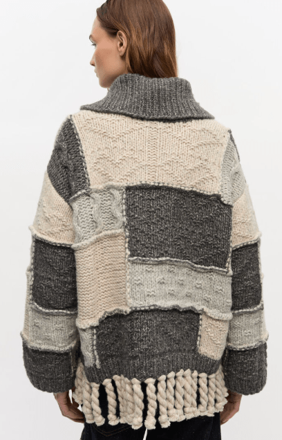 PATCHWORK FRINGE JUMPER