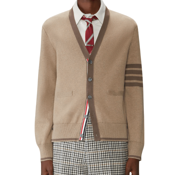 Milano Stitch 4-Bar V-Neck Cardigan