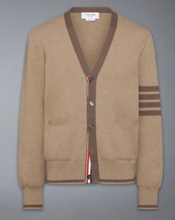 Milano Stitch 4-Bar V-Neck Cardigan