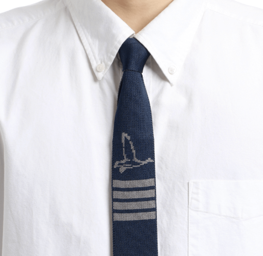 Thom Browne Goose Icon Jacquard Silk Tie