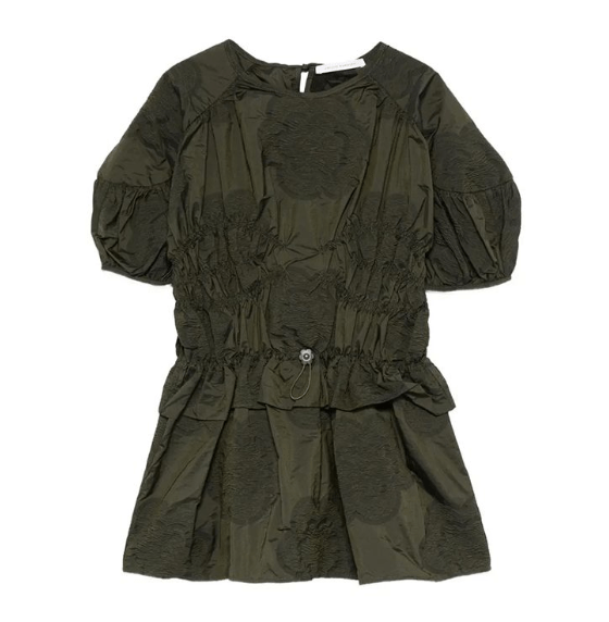 CECILIE BAHNSEN BROOKLYN Jacquard Ruching Top