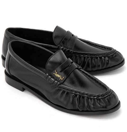 Saint Laurent Black Le Loafer Leather Loafers. 