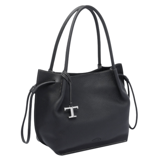 (W) Tod's Medium Bucket Bag Black