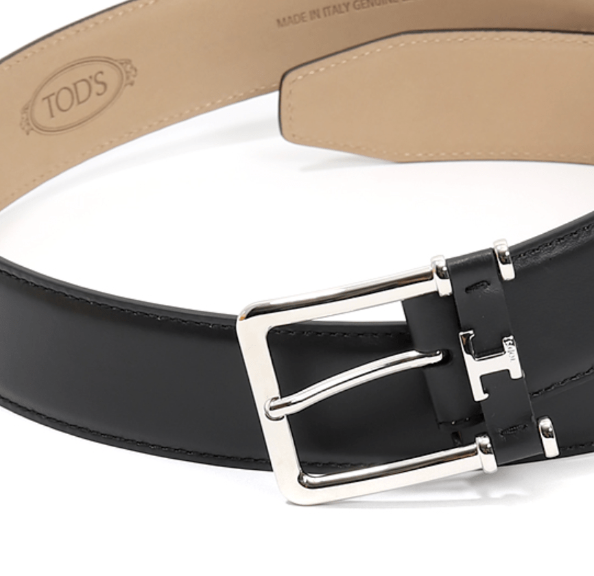 TOD’S 25FW Leather T Logo Belt 