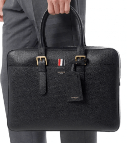 pebbled-leather briefcase