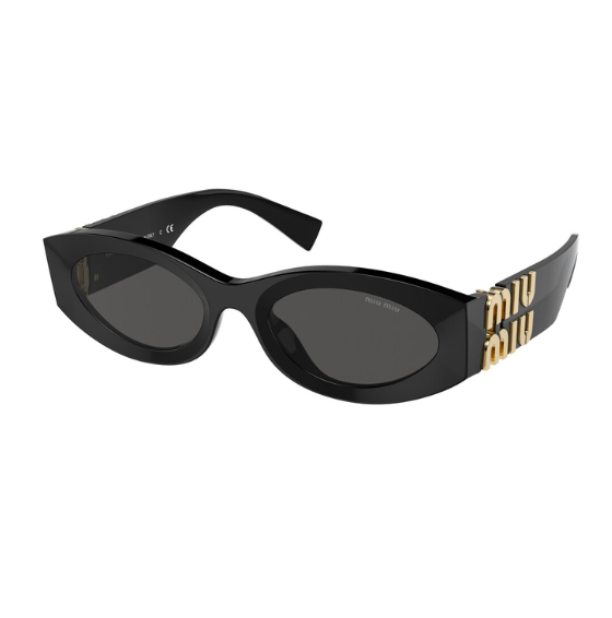 MIU MIU 0MU 11WS 1AB5S0 BLACK DARK GREY